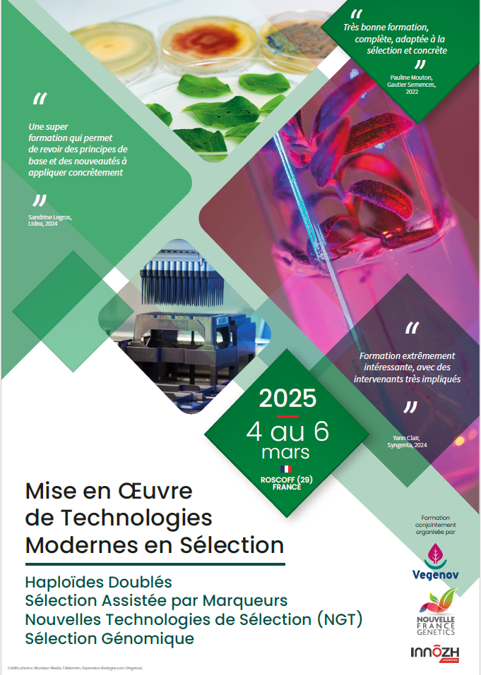 Formation Mise en oeuvre de technologies moderne en sélection 2025